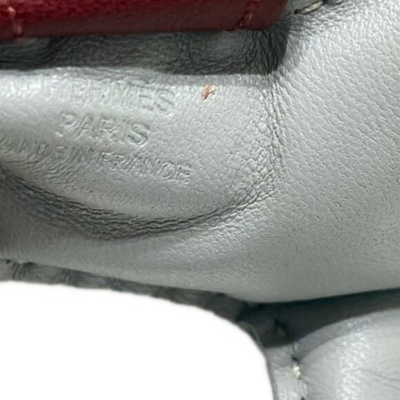 HERMES Rodeo Charm PM - Light gray Dark yellow Dark Brown Agneau Milo C - Picture 3 of 4